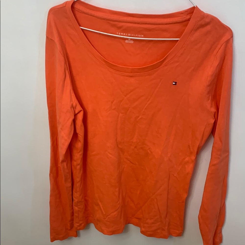 Tommy Hilfiger Women's Orange Long Sleeve Top